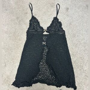 Victoria’s Secret The Lacie Black Lace Teddy
